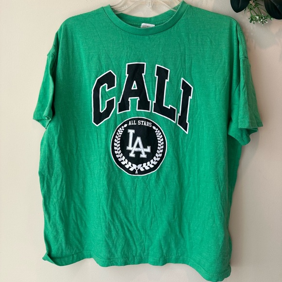 Streetwear Society Tops - Streetwear Society Green Cali LA Tee